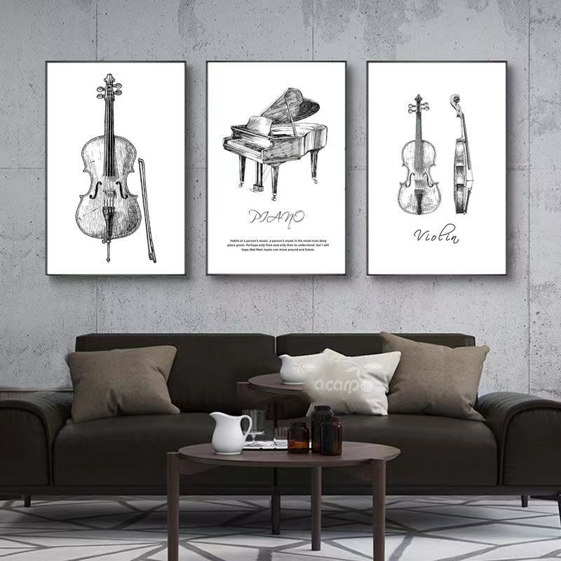 Musical Instrument Veena - Obraz na płótnie Nowoczesny Minimalistyczny Pianino