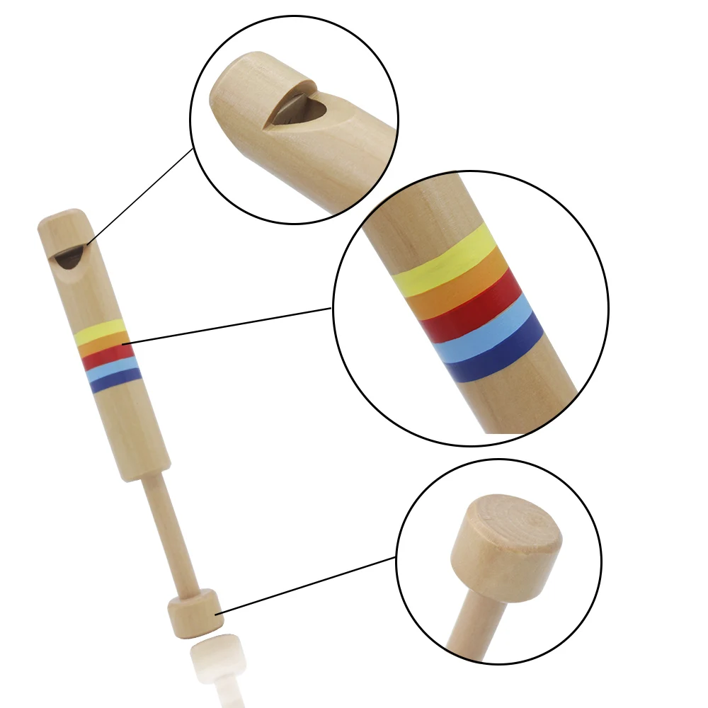 Musical Instrument Recorder - Wyciągany rejestrator drewniane małe gwizdki przesuwane